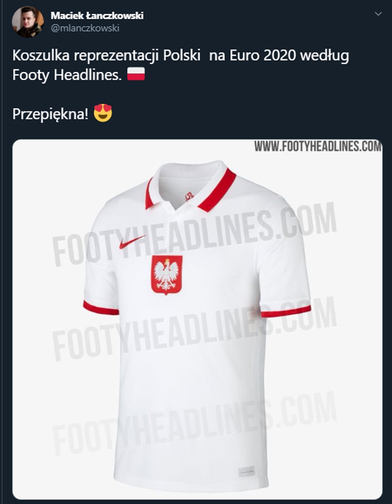 Tak ma wyglądać koszulka Polski na Euro 2020!